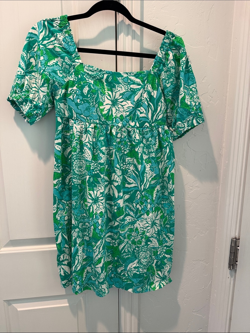 Lilly Pulitzer Teal & Pink Floral Smocked Dress
